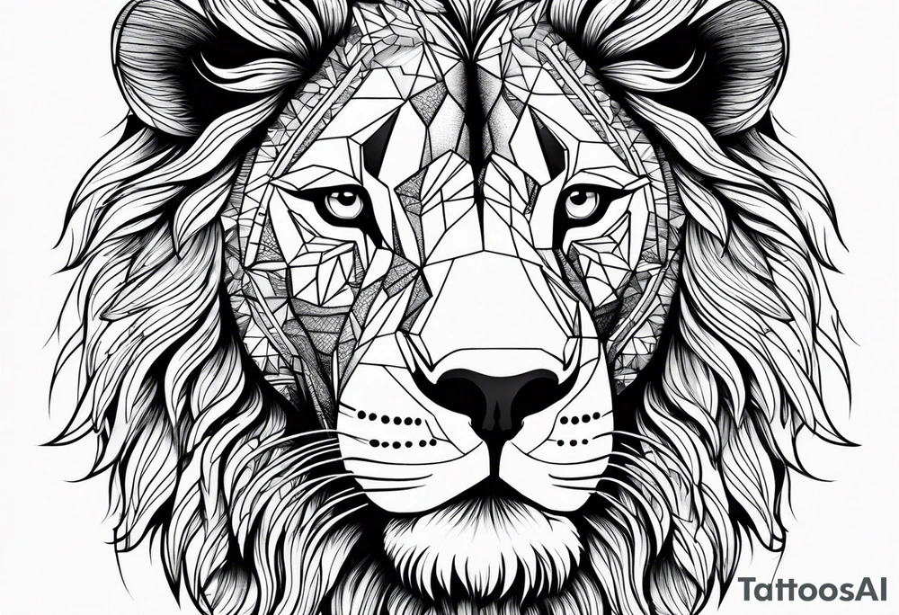 Geometric Black and white blue bird outline with no color tattoo idea