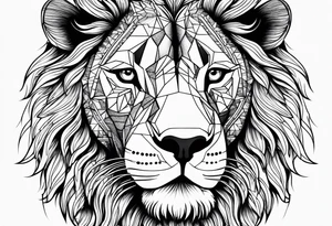 Geometric Black and white blue bird outline with no color tattoo idea