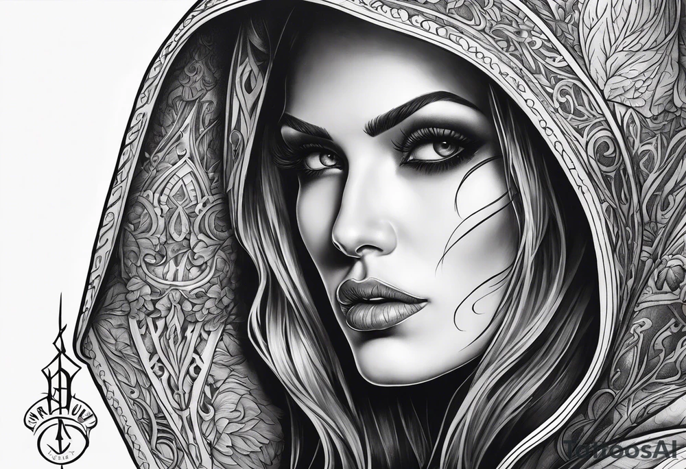 Female grim reaper tattoo idea