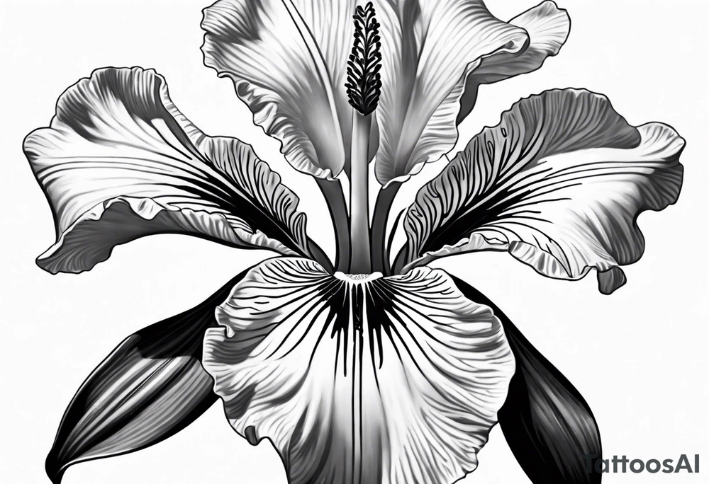 Iris flower tattoo idea
