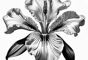 Iris flower tattoo idea