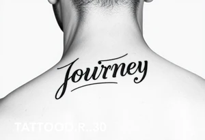 The name Journey on side of neck. tattoo idea