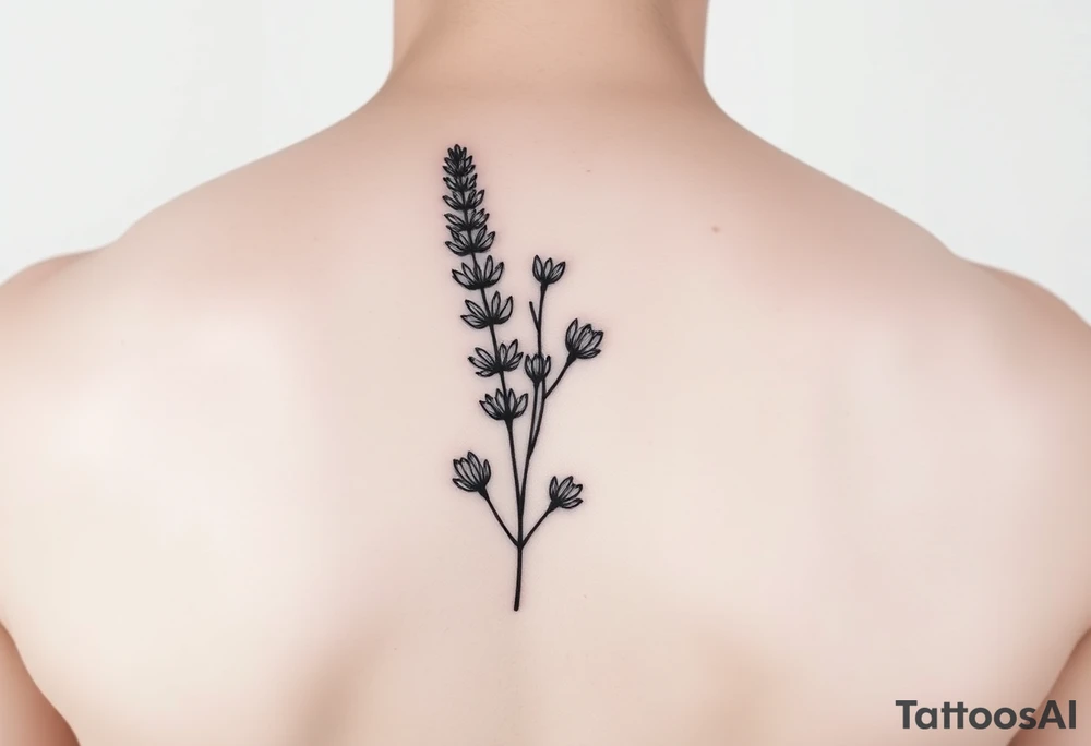 sprig of lavender tattoo idea