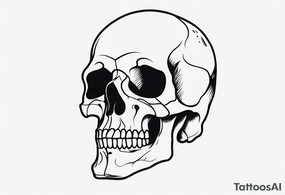 Skull Illustration tattoo idea