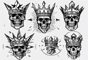 kings crown war tattoo idea