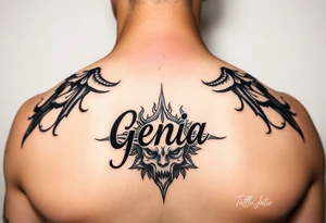 Tattoo with name Genia tattoo idea