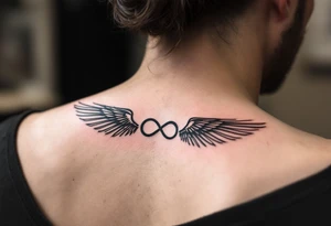 Infinity loop with suggested wings tattoo idea