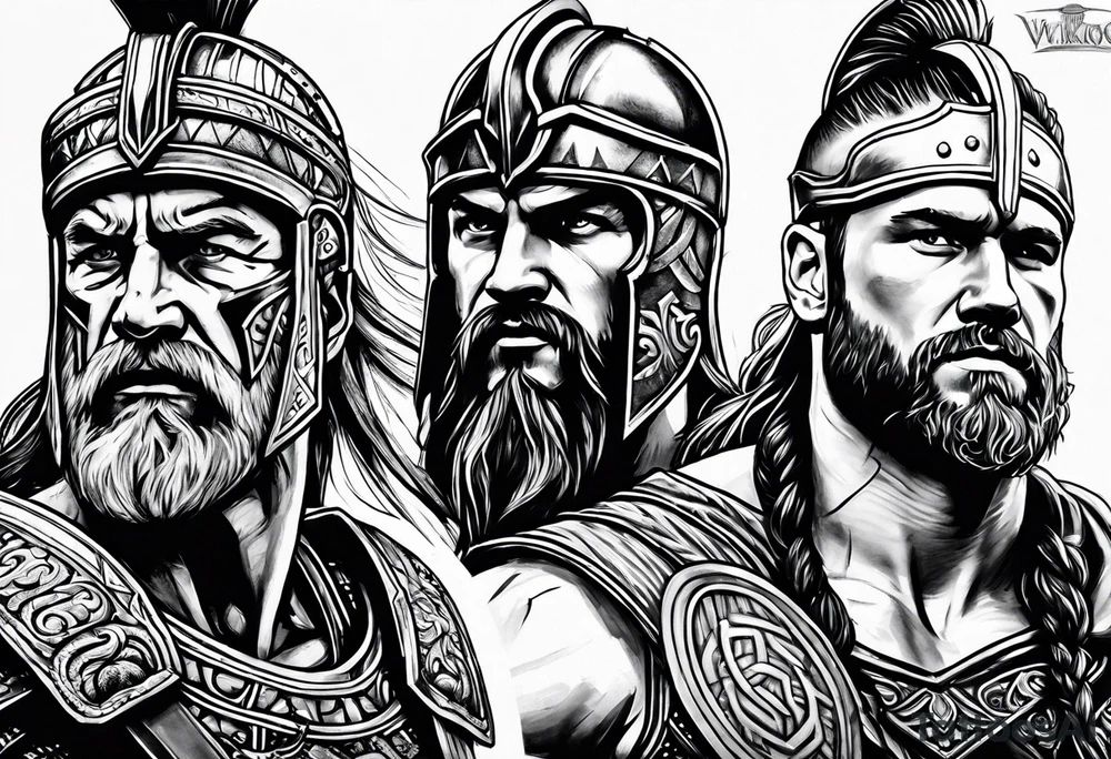 Spartan Warriors & Vikings tattoo idea