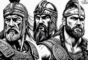 Spartan Warriors & Vikings tattoo idea