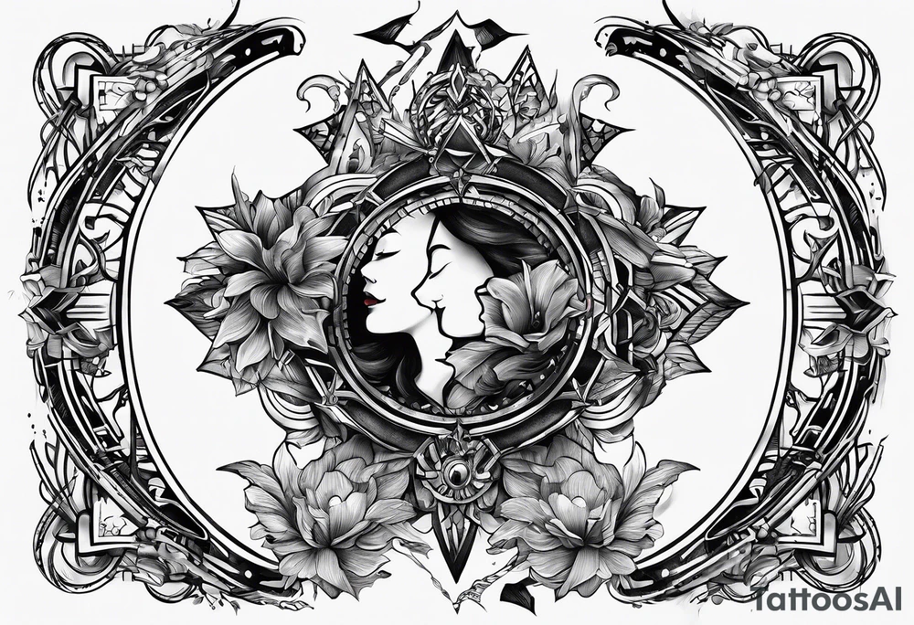 Something broken with the quote “we cannot repeat this cycle” intertwined tattoo idea