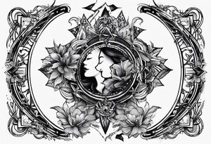 Something broken with the quote “we cannot repeat this cycle” intertwined tattoo idea