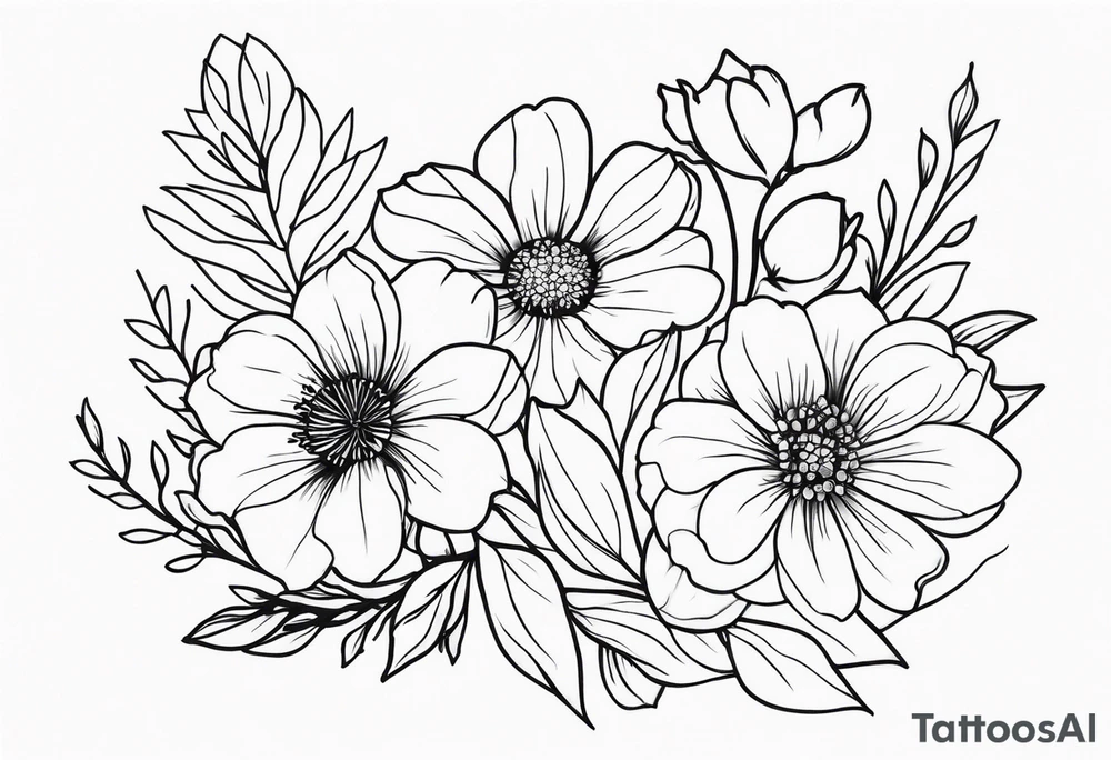 birth flowers january tattoo idea