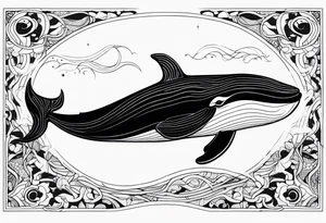 a dreamy whale tattoo idea