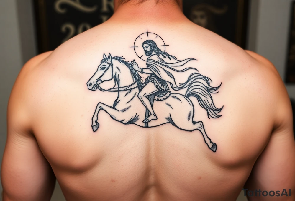 jesus rider on the white horse (dynamic) tattoo idea