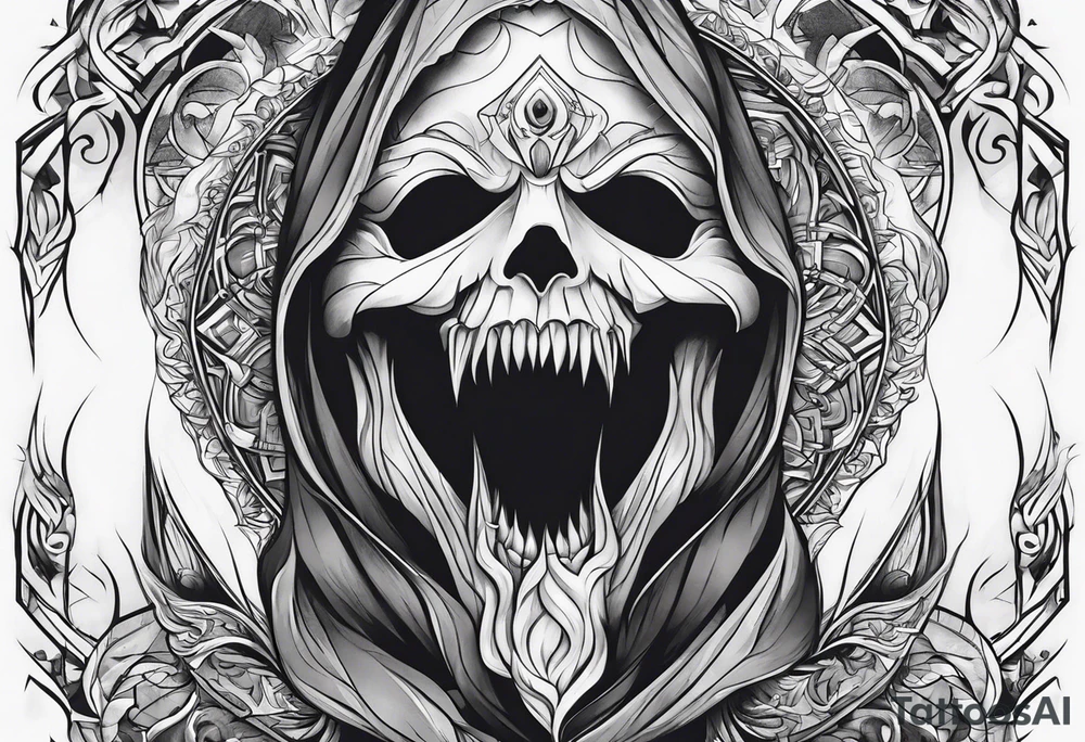 ghost face from scream tattoo idea