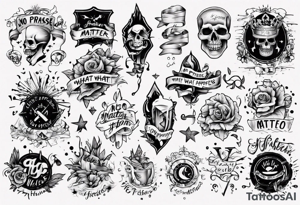The phrase: No Matter What Happens... tattoo idea