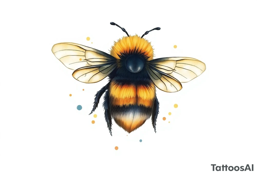 Cute bumblebee tattoo idea