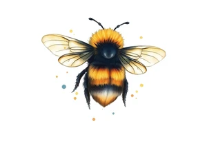 Cute bumblebee tattoo idea