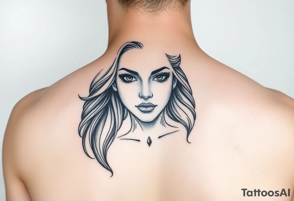 A woman tattoo idea