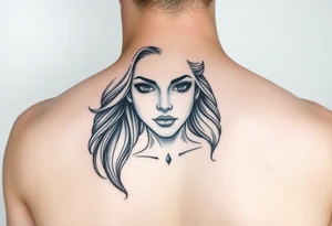 A woman tattoo idea