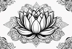 lotus flower AND para siempre tattoo idea