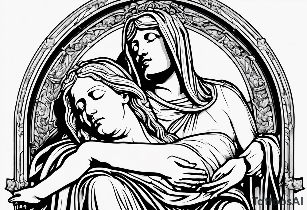 Pieta statue. tattoo idea