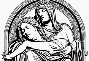 Pieta statue. tattoo idea