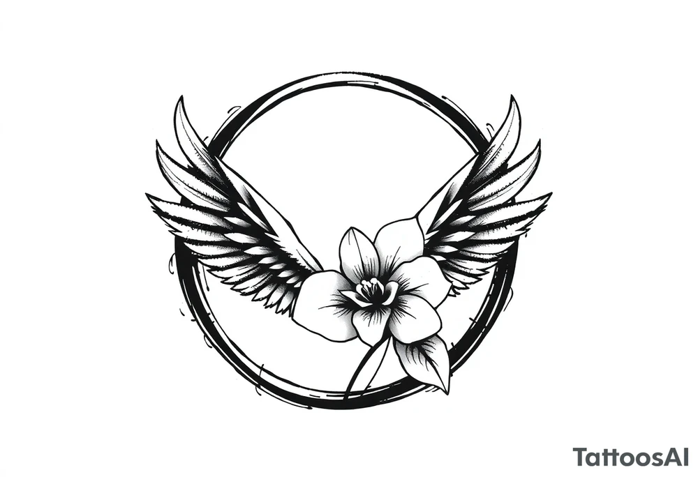 infinity loop with wings inside and an orchid tattoo idea infinity loop with wings inside and an orchid tattoo idea