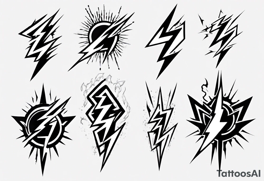 Lighting bolts tattoo idea