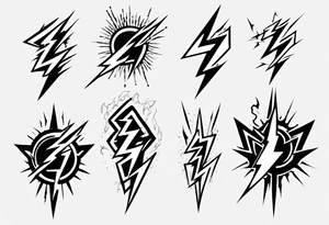 Lighting bolts tattoo idea