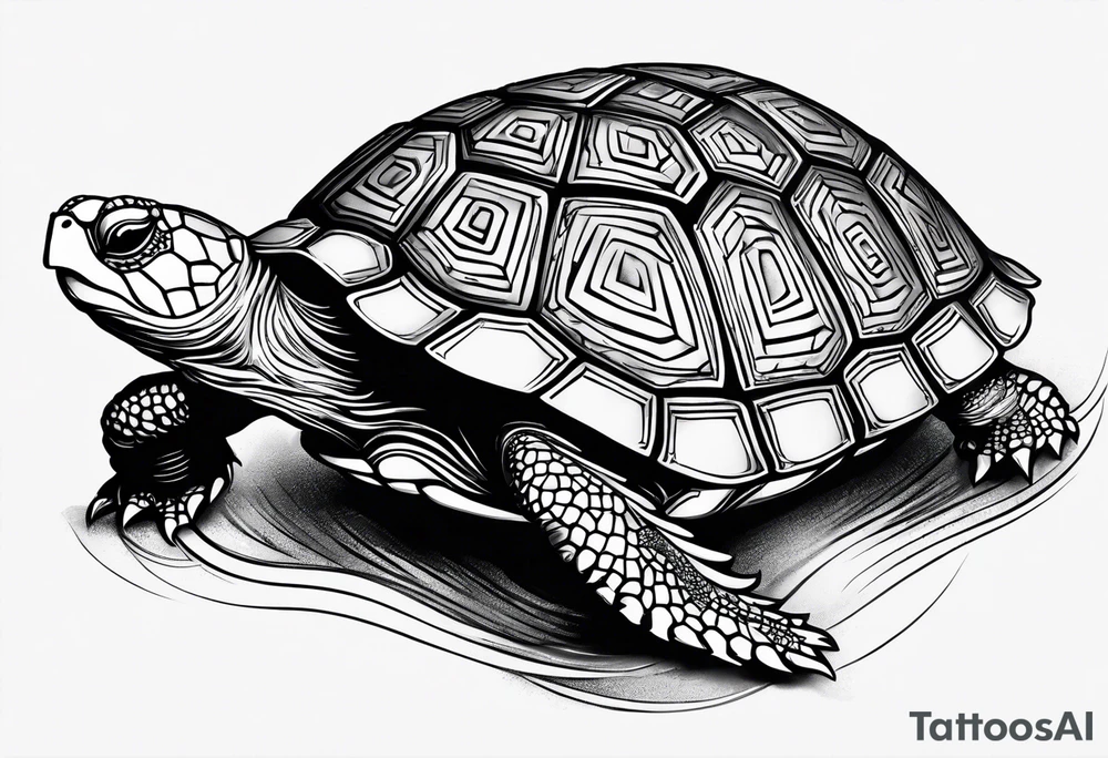 Turtle on top of arm tattoo idea