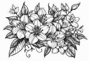 Honeysuckle vine tattoo idea