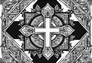 It should be a cross tattoo but it should contain a name that no one should come to know and the name is Gloria tattoo idea