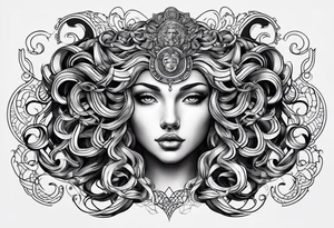 Gruselige und Düstere Medusa tattoo idea