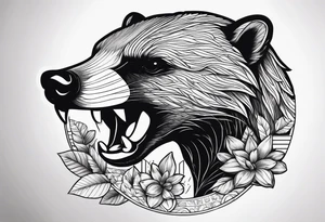 Honey badger and medicine tattoo idea