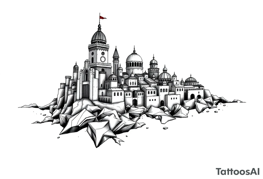 city of 
Atlantis tattoo idea