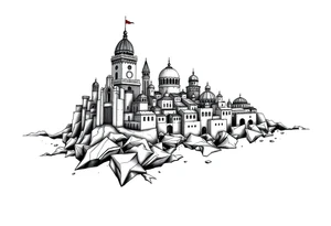 city of 
Atlantis tattoo idea