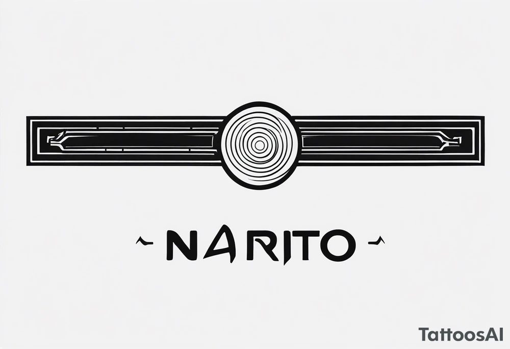 naruto headband with the letters AR in the middle tattoo idea