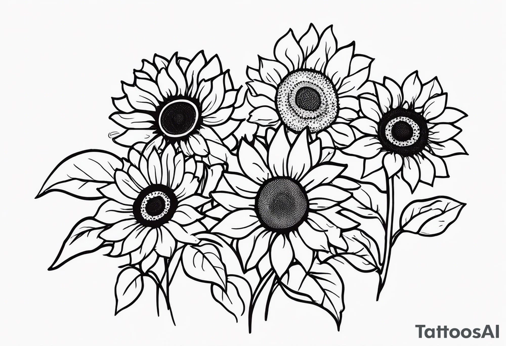 Sunflowers tattoo idea
