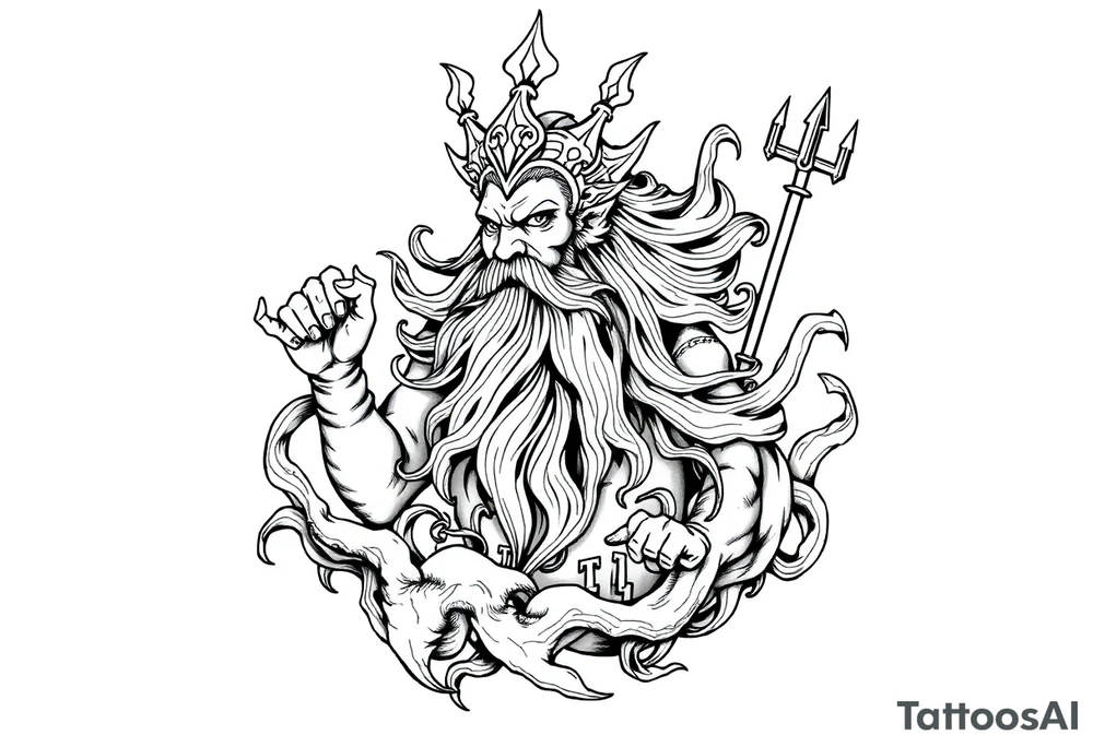 god of sea tattoo idea