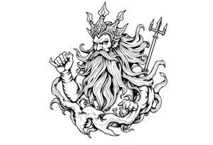 god of sea tattoo idea