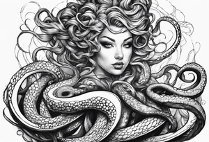 one outstretched tentacle tattoo idea