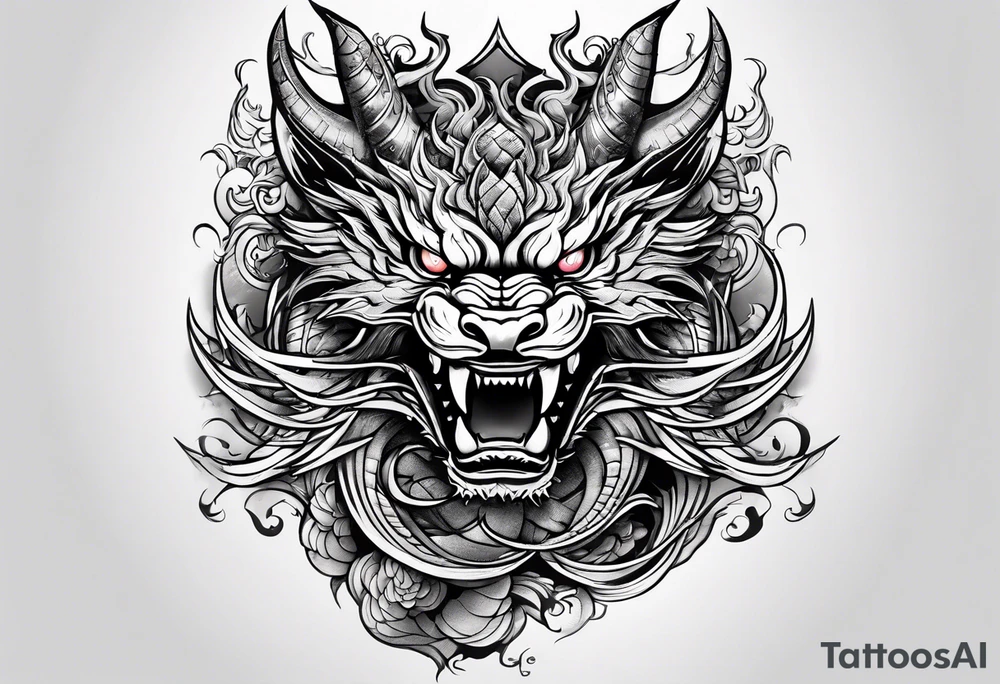 DRAGO GIAPPONESE DA FARE SU UN BRACCIO tattoo idea