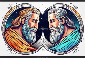 God showing Moses the universe tattoo idea