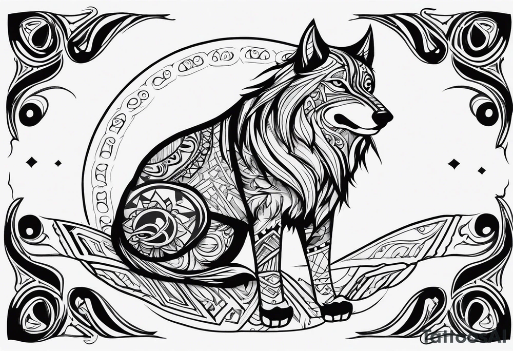 lobo tribal tattoo idea