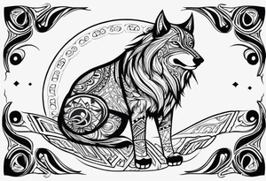 lobo tribal tattoo idea