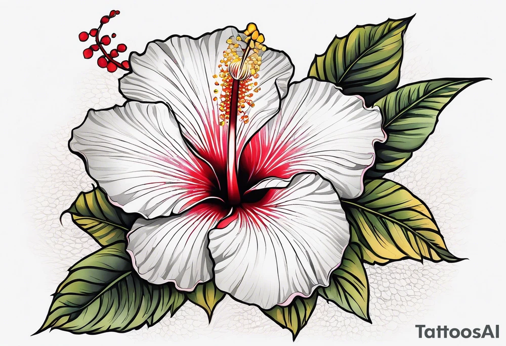 Hibiscus tattoo idea
