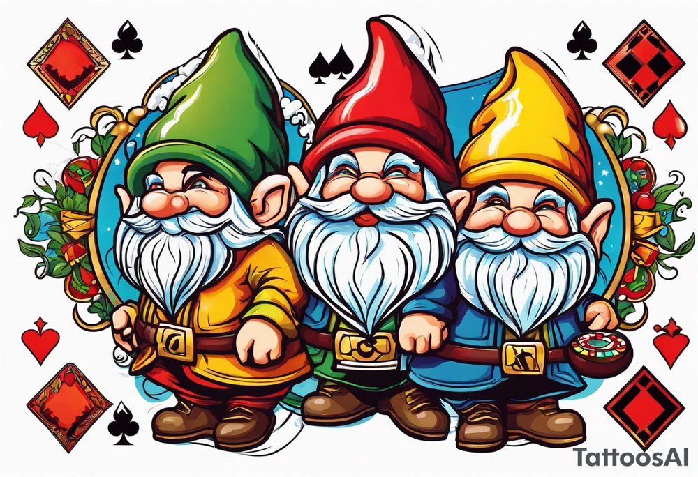 Casino gnomes tattoo idea