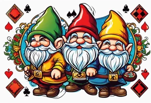 Casino gnomes tattoo idea