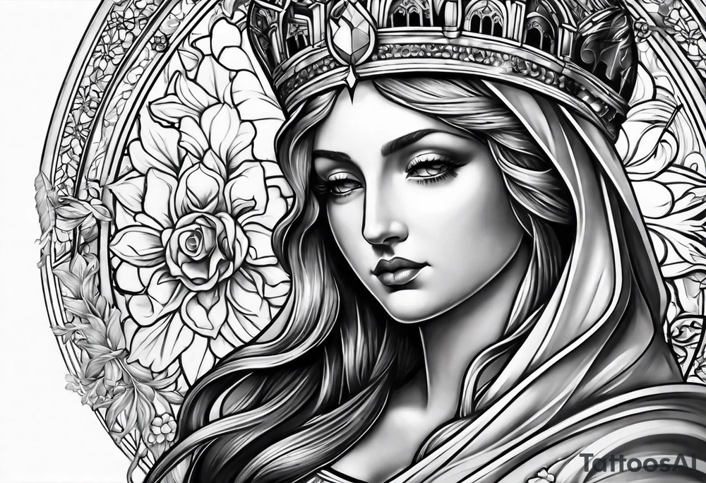 catholic sleeve tattoo idea